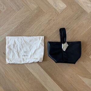 MERIT | Black Leather Mini Bucket Bag